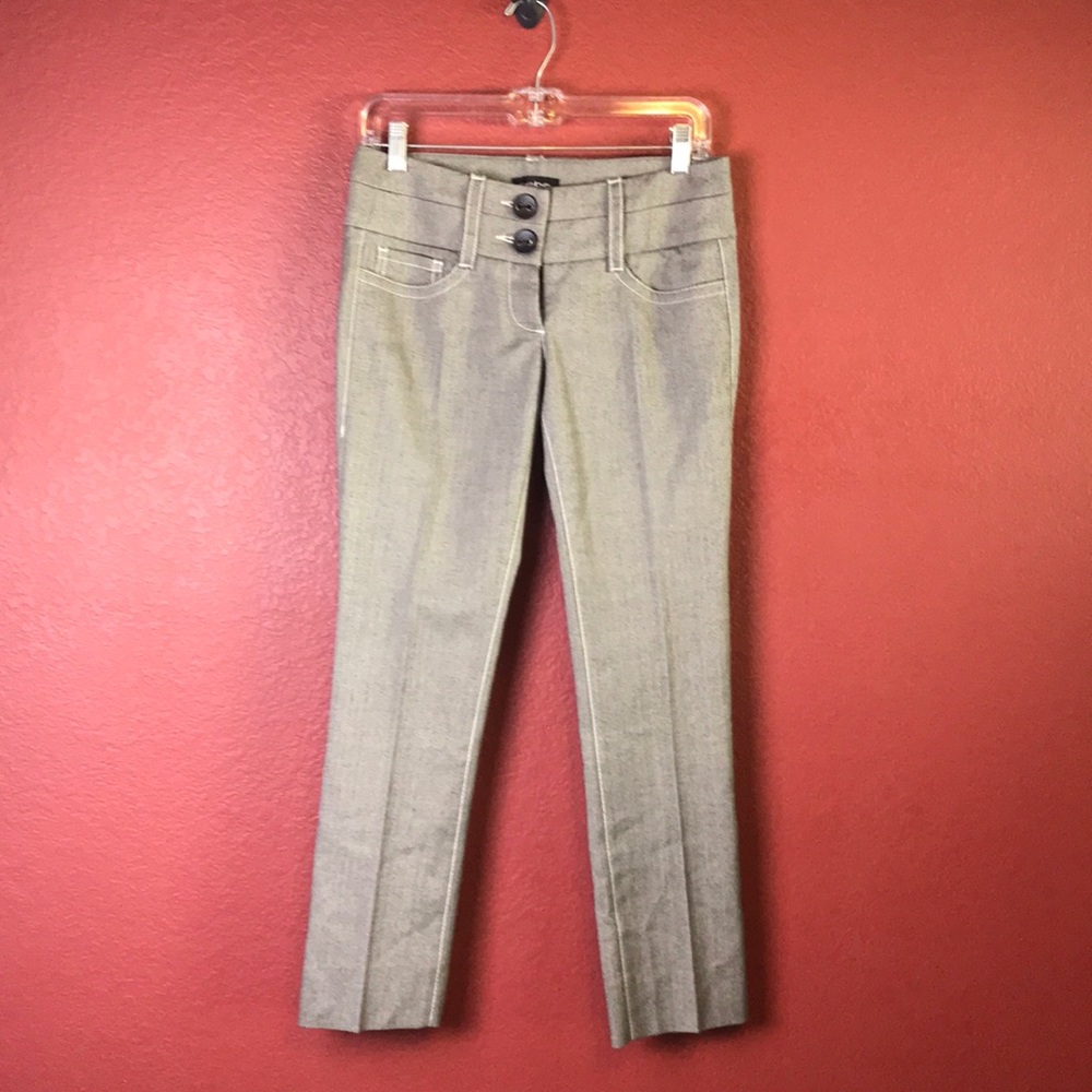 Bebe Houndstooth Wide Waistband Pants